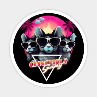 Retro Wave Chinchilla Gang Magnet